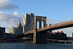 32 New York Brooklyn Bridge Close Up With Manhattan Municipal Building Before Sunset From Brooklyn Heights.jpg